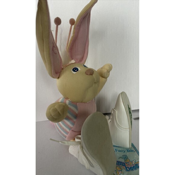 1986 Vtg. Xavier Roberts 16" Bunny‎ Bee Plush Soft Doll Pink/Blue *Tags & Shoes - Picture 3 of 5